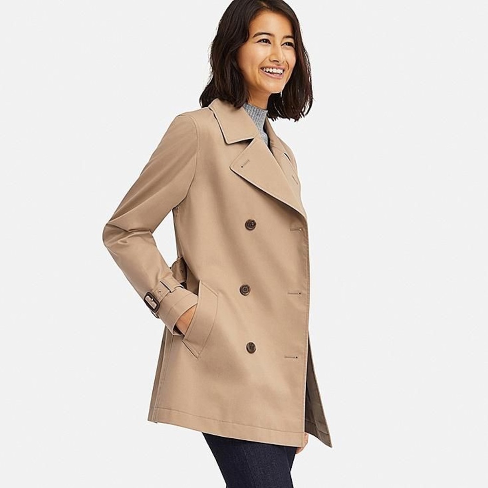 WOMEN SHORT TRENCH COAT -Uniqlo